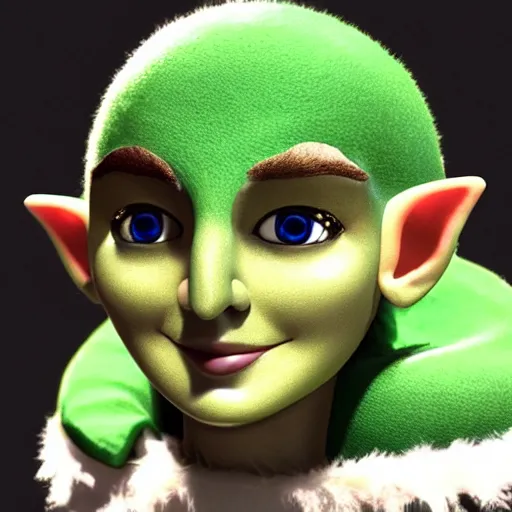 Image similar to green skinned elf with nose slits
