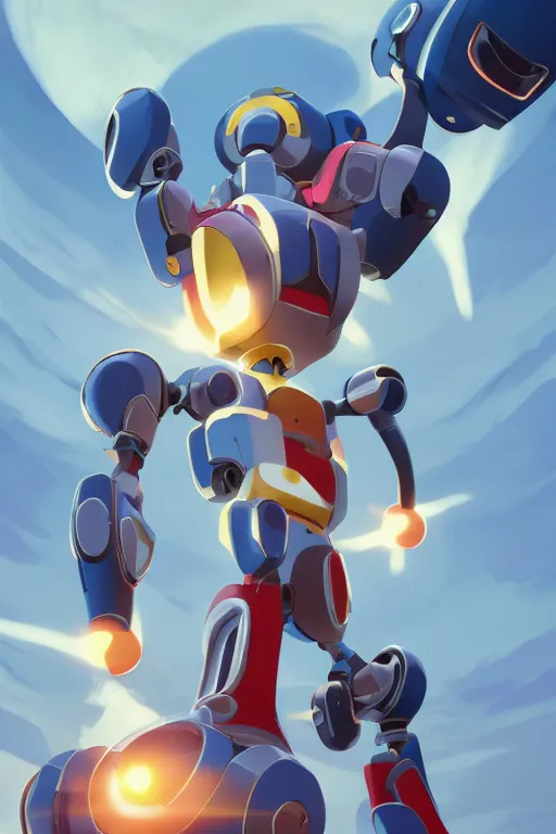 Image similar to metabots medabots medarotto medarot robot minimalist comics, behance hd by jesper ejsing, by rhads, makoto shinkai and lois van baarle, ilya kuvshinov, rossdraws global illumination ray tracing hdr radiating a glowing aura