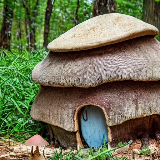 Prompt: mushroom house