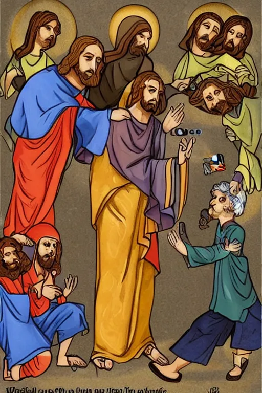 Prompt: Jesus Dab Dabbing Dab