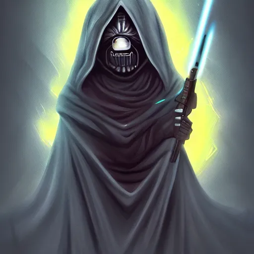 Image similar to Angry dark-side-corrupted yellow-eyed Sith Lord by Cyril Rolando, photorealistic, lifelike, hyperdetailed, 8k