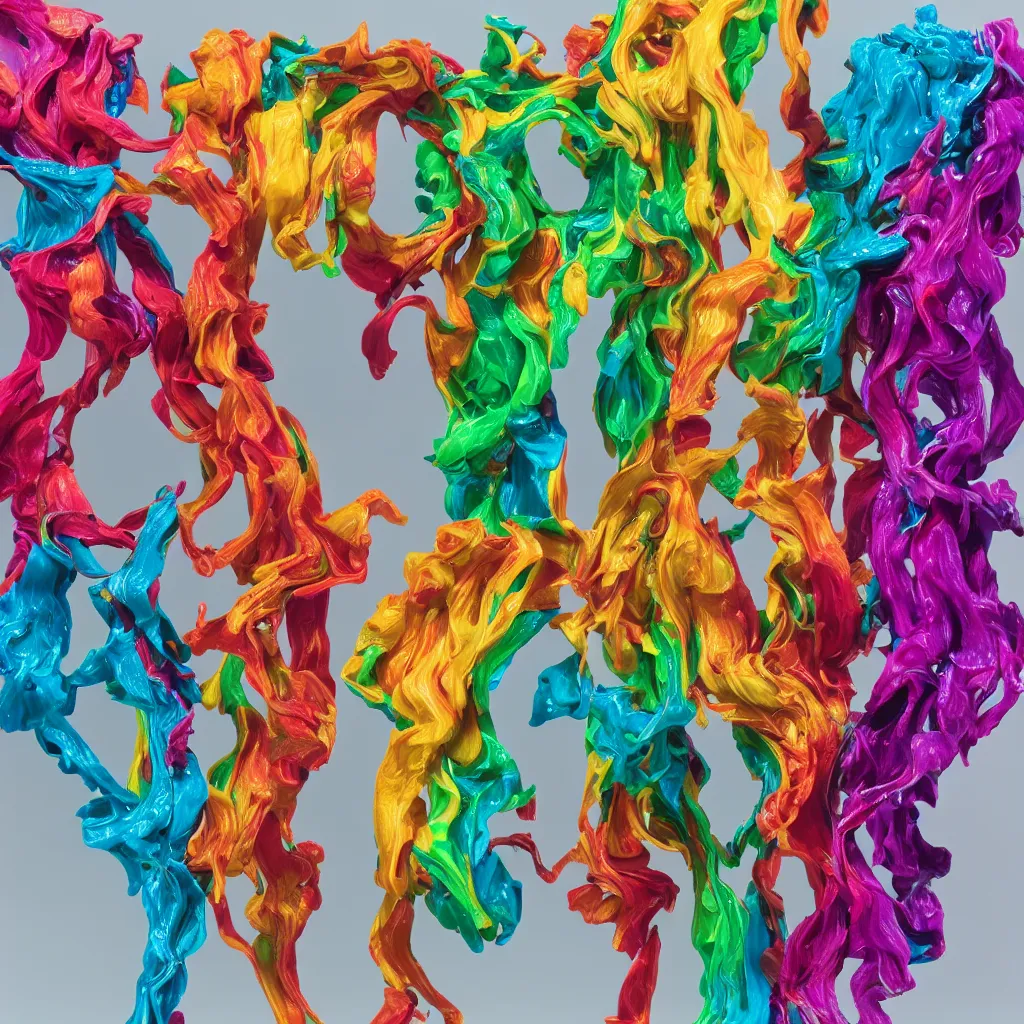 Image similar to painful pleasures by lynda benglis, octane render, colorful, 4 k, 8 k