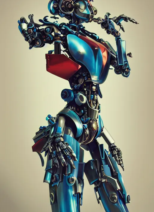 Image similar to an anthropomorphic beautiful mecha female wizard portrait holding a staff wearing colourful robe, fine art, award winning, intricate, elegant, sharp focus, octane render, hyperrealistic, cinematic lighting, highly detailed, digital painting, 8 k concept art, art by jamie hewlett and z. w. gu, masterpiece, trending on artstation, 8 k