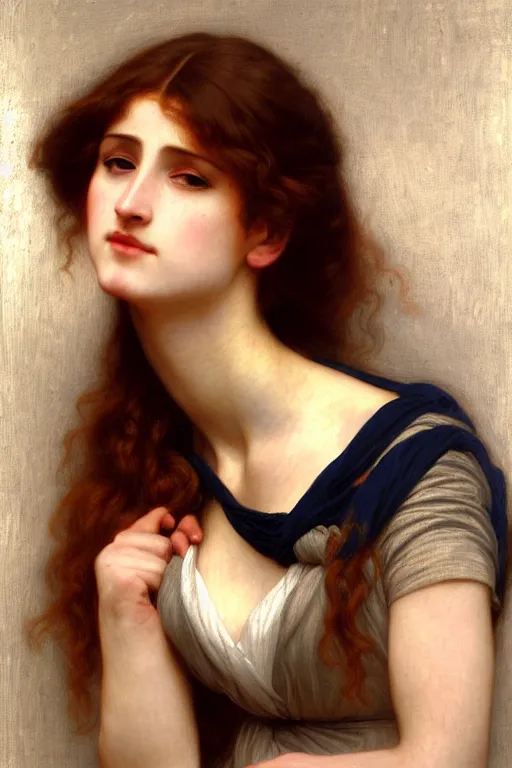 Image similar to lady, painting by rossetti bouguereau, detailed art, artstation