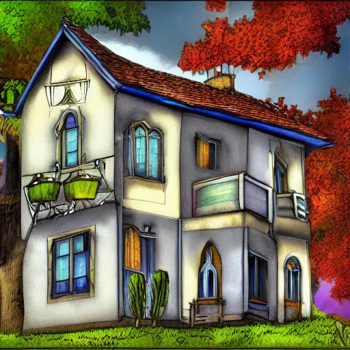 Image similar to a house, fantasy, digital art