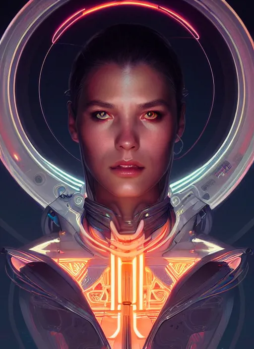 Image similar to symmetry!! portrait of three legged alien hybrid, tech wear, scifi, glowing lights!! intricate elegant, highly detailed, digital painting, artstation, concept art, smooth, sharp focus, illustration, art by artgerm and greg rutkowski and alphonse mucha