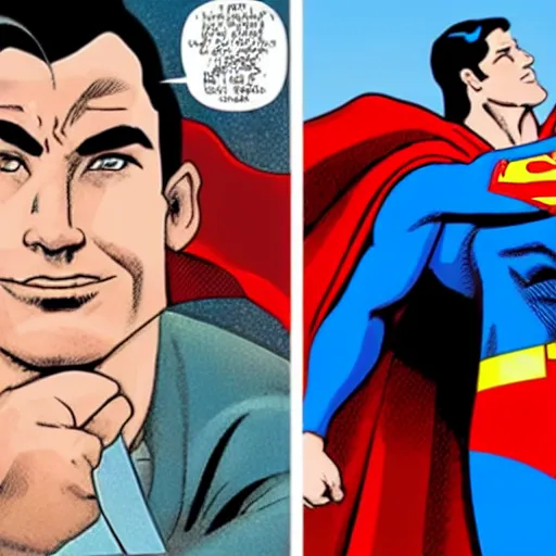 Prompt: photo of superman with the face of benjamin netanyahu