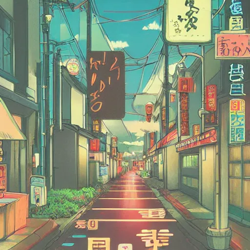 Image similar to pho, rainy day, anime, japan, ghibli, 9 0 s, retro style, aesthetic, chill, room