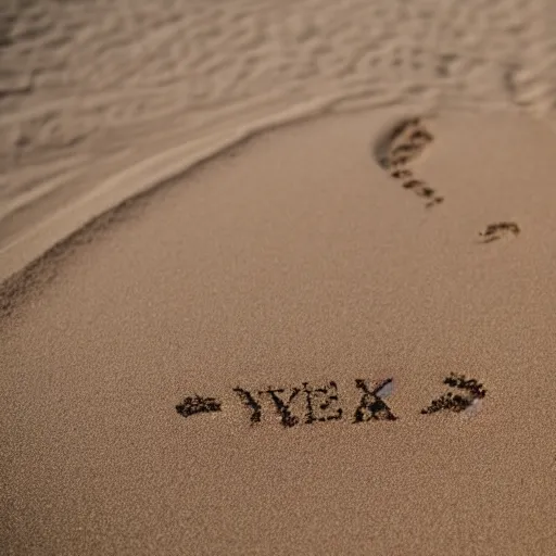 Image similar to the word'python'engraved on a beach sand