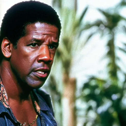 Prompt: film still of denzel washington playing ace ventura