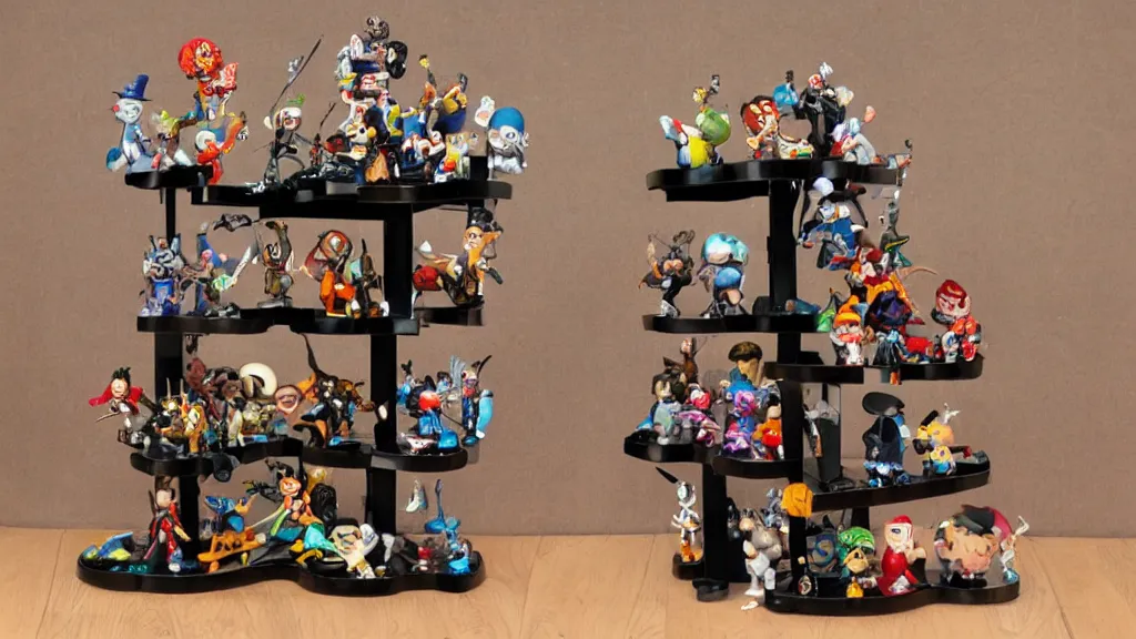 Image similar to insanely complex significant collectible vinyl miniature toy riser