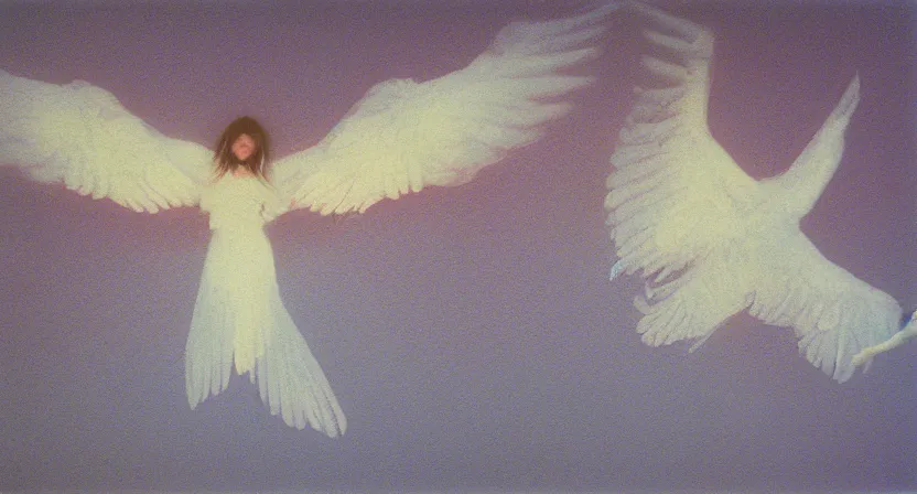 Image similar to seraphim, mixed media, collage, 9 0 s, by rinko kawauchi