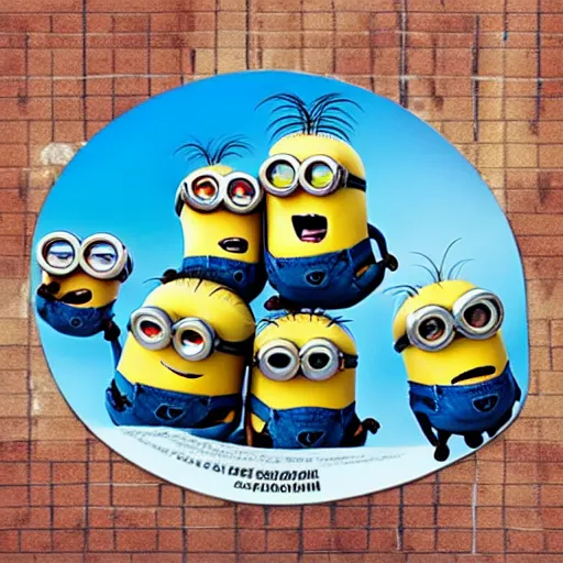 Image similar to minions revolution in usa in 2050 on taburetka