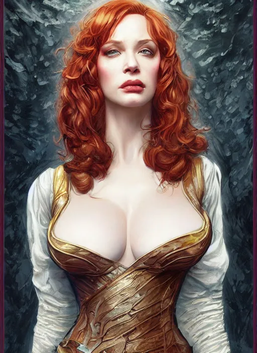 Image similar to Christina Hendricks as a ruggedly handsome heroine, tasteful, intricate, elegant, highly detailed, centered, digital painting, artstation, concept art, smooth, sharp focus, illustration, artgerm, donato giancola, Joseph Christian Leyendecker, WLOP