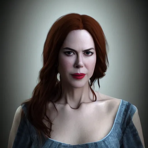 Image similar to Peruvian Nicole Kidman, realistic, photo studio, HDR, 8k, trending on artstation