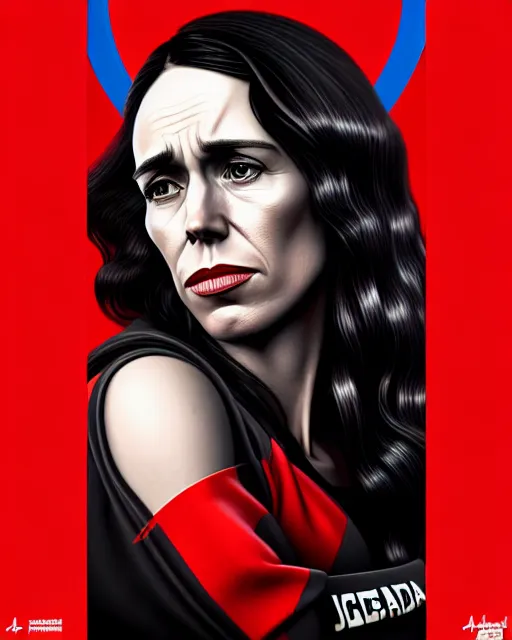 Prompt: jacinda ardern in the style of cuban communist propaganda poster art in the year 1 9 8 7 ultra realistic, concept art, intricate details, highly detailed, photorealistic, octane render, 8 k, unreal engine. art by artgerm and magali villeneuve