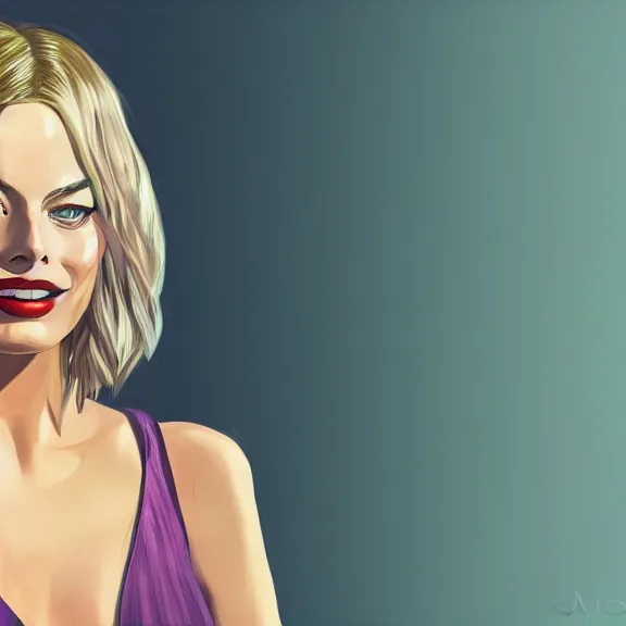 Prompt: portrait of Margot Robbie, Pixiv style, detailed,