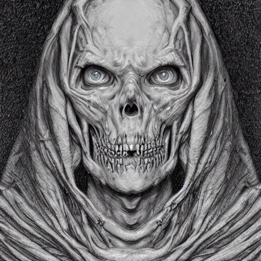 Prompt: photorealistic spooky humanoid in the style of michael whelan and gustave dore. hyperdetailed photorealism