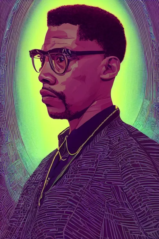 Beautiful Malcom X portrait, artstation winner by | Stable Diffusion ...