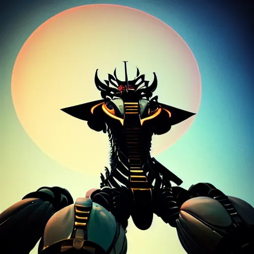 Image similar to worm's eye view from the floor, looking up, at a highly detailed 300 foot tall giant exquisite beautiful female warframe, as an anthropomorphic robot dragon, posing elegantly over your tiny form, camera looking up from the ground, at the beach on a sunset, sleek streamlined design, streamlined matte black armor, sharp detailed claws, detailed sharp robot dragon feet, giantess shot, upward shot, ground view shot, front shot, cinematic shot, high quality warframe fanart, captura, realistic, professional digital art, high end digital art, furry art, giantess art, anthro art, DeviantArt, artstation, Furaffinity, 8k HD render, epic lighting