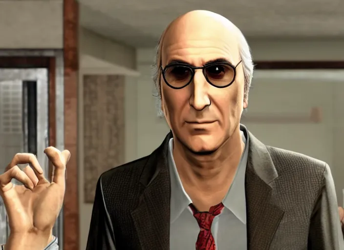 Prompt: video game still of larry david in the video game yakuza zero,