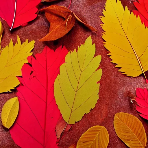 Image similar to autumn leaves, feathers, hearts