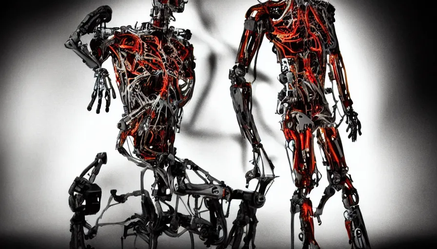 Image similar to big budget horror movie a body worlds cyborg cyborg cyborg cyborg