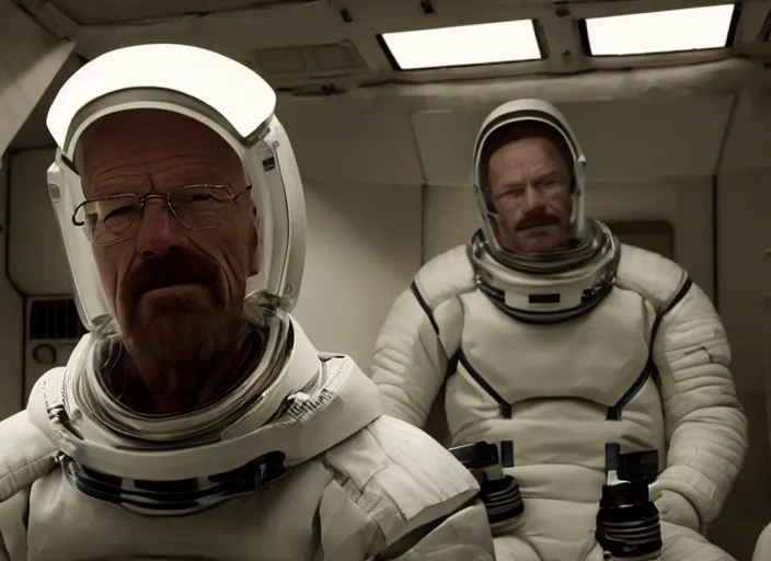 Image similar to film still of Walter White as Cooper in Interstellar, 4k