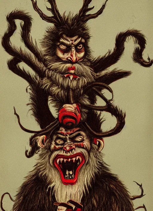 Image similar to krampus portrait as nft