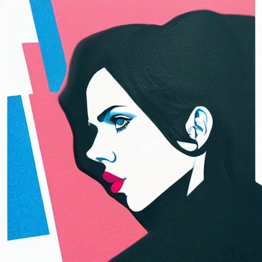 Image similar to Scarlett Johansson as Black Widow profile picture by Sachin Teng, asymmetrical, Organic Painting , Matte Painting, geometric shapes, hard edges, graffiti, street art:2 by Sachin Teng:4