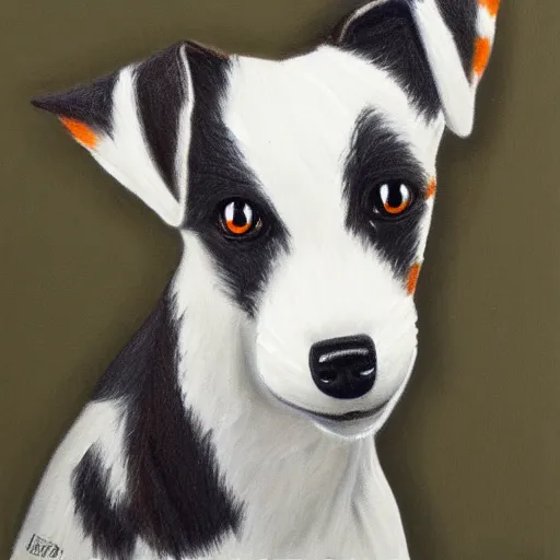 Image similar to ultra detailed painting of a short haired fox terrier