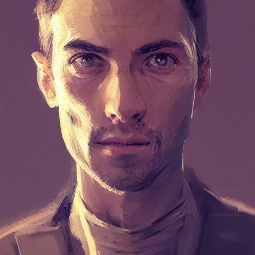 Prompt: Portrait of a man by Greg Rutkowski, symmetrical face, a young man using a VR headset, Kubrick stare, crooked smile, highly detailed portrait, scifi, digital painting, artstation, book cover, cyberpunk, concept art, smooth, sharp foccus ilustration, Artstation HQ