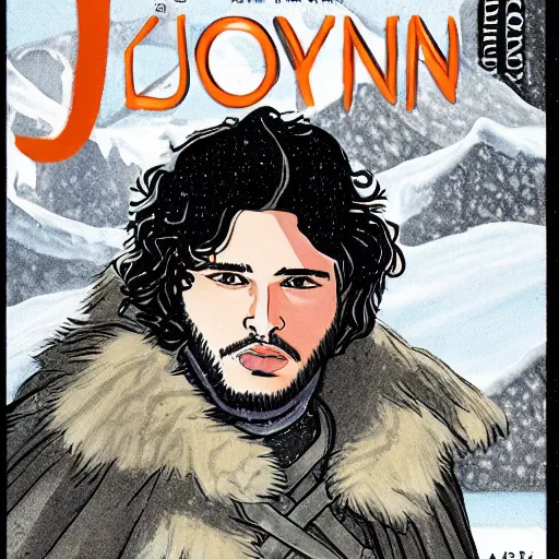 Image similar to a book about jon snow, paperback cover