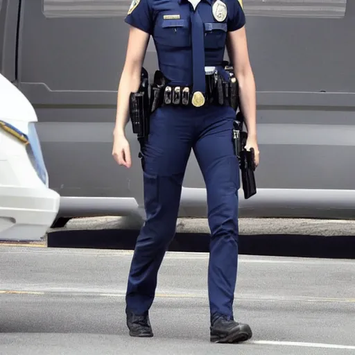 Image similar to gal gadot wearing cops uniform