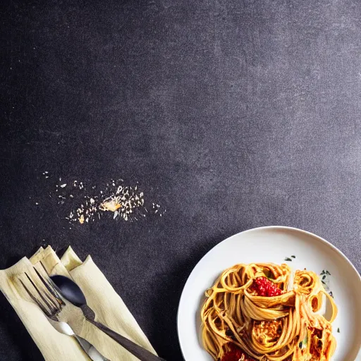 Prompt: delicious pasta with sauce , 8k , mega high quality , professional food photography , award winning photo , foodporn