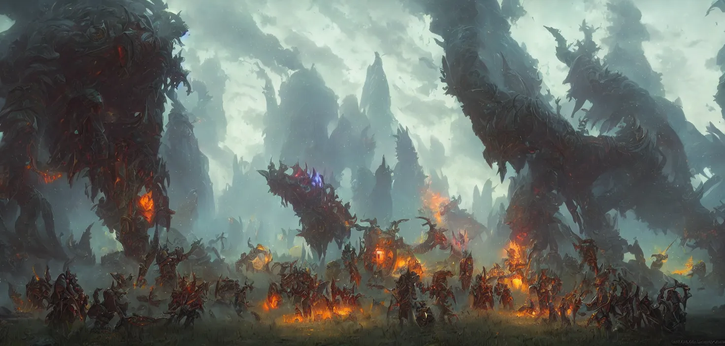 Image similar to the fabulous world of warcraft, art greg rutkowski