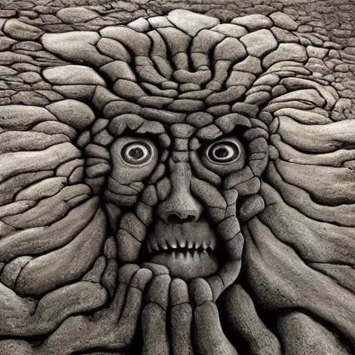 Prompt: monster mannerism surrealism earth art