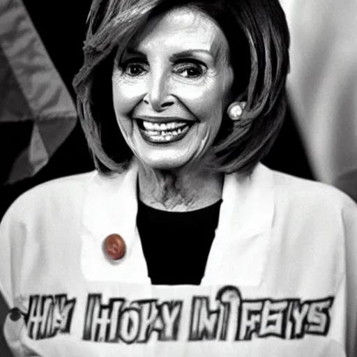 Image similar to nancy pelosi as a hooters waitress