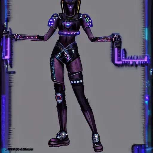 Image similar to cyberpunk anubis female