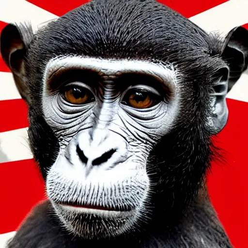 Image similar to a monkey as the president of the united states