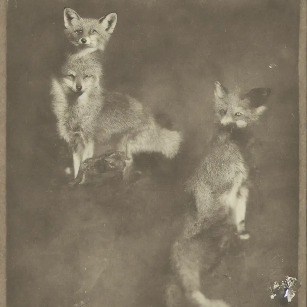 Image similar to anthropomorphic fox ww 1 veteran, anthro, furry, 1 9 2 0 s photograph