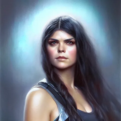 portrait of octavia blake is skairipa in the 100 tv | Stable Diffusion