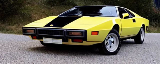 Image similar to a single 1 9 7 6 lotus esprit and 1 9 6 9 dodge charger hybrid, dslr