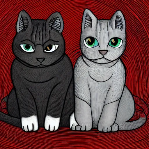Prompt: Cats by Lttleghost