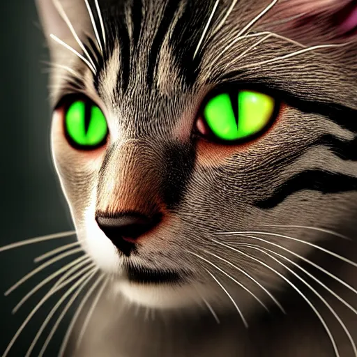 Image similar to cat soldier in call of duty warzone 4k, brown-green eyes ,high detail, high-resolution photograph, professional photography, ultra-detail