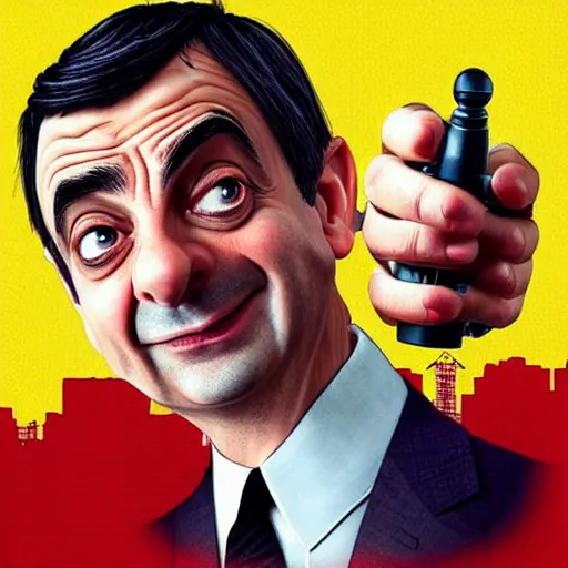 Prompt: “Mr Bean in GTA V, cover art by Stephen Bliss, Boxart, loadscreen”