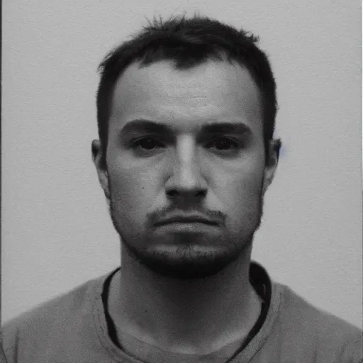 Image similar to portrait photo of Nicolas Lasnibat, mugshot low quality