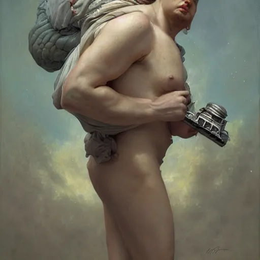 Image similar to the tardigrade of life!!!!!! | by roberto ferri, by tom bagshaw, by j. c. leyendecker and klimt, american romanticism, artstation, cgsociety, highly detailed oil painting, very intricate, cinematic lighting, award - winning