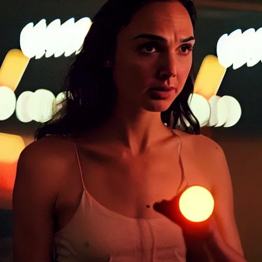 Image similar to movie still of gal gadot, cinematic composition, cinematic light, criterion collection, by gaspar noe