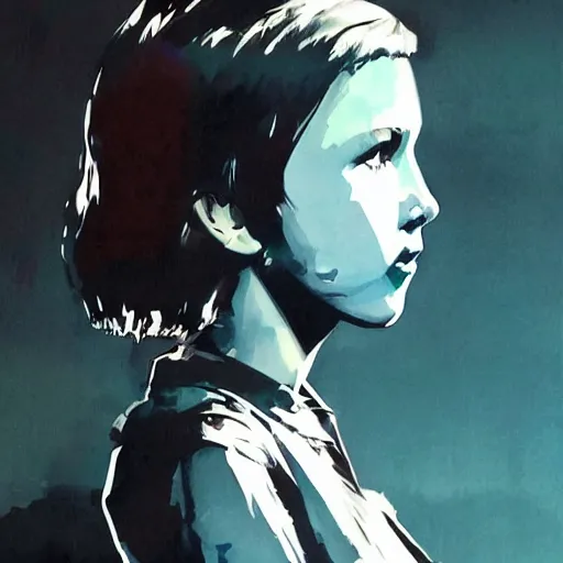 Image similar to Millie Bobby Brown by Yoji Shinkawa